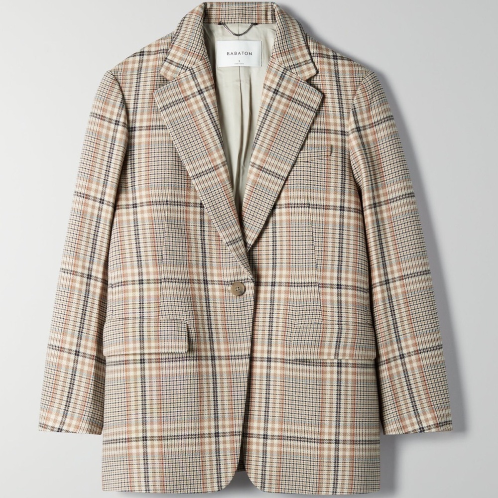 Aritzia Babaton Erickson Plaid Blazer